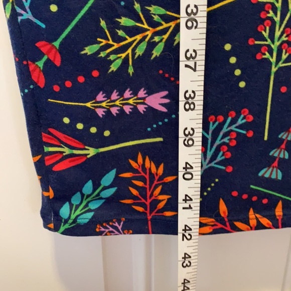 LuLaRoe Julia Navy Bright Floral Slim Dress M EUC - Picture 5 of 5